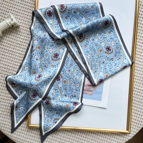 Fonyve Silk Head Scarf For Hair Fashion Headwrap For Women Lightweight Neck Tie thumb #4