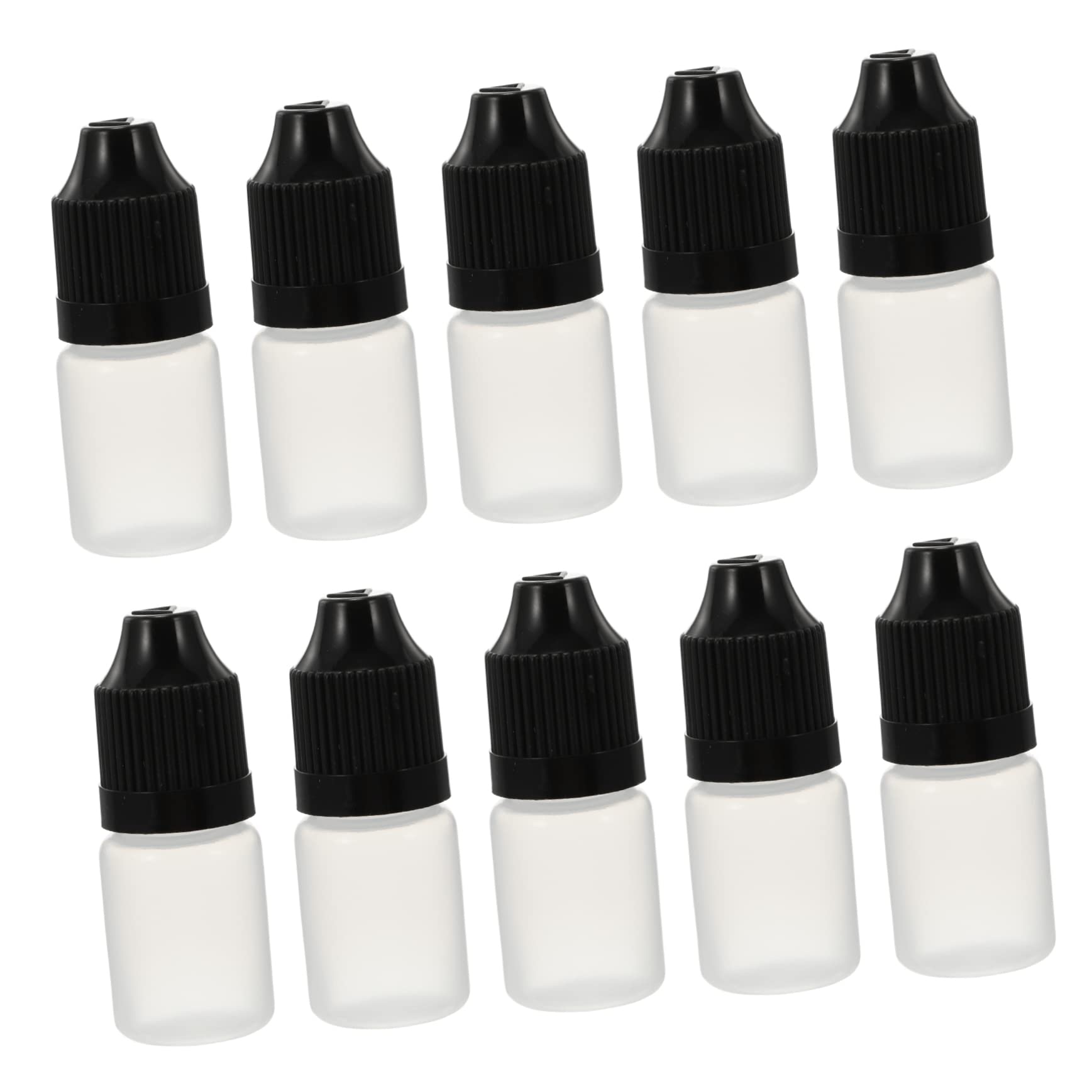 CIYODO 2sets 5ml Squeezable Dropper Bottles Empty Eye Liquid Bottles for Refills 20pcs*2