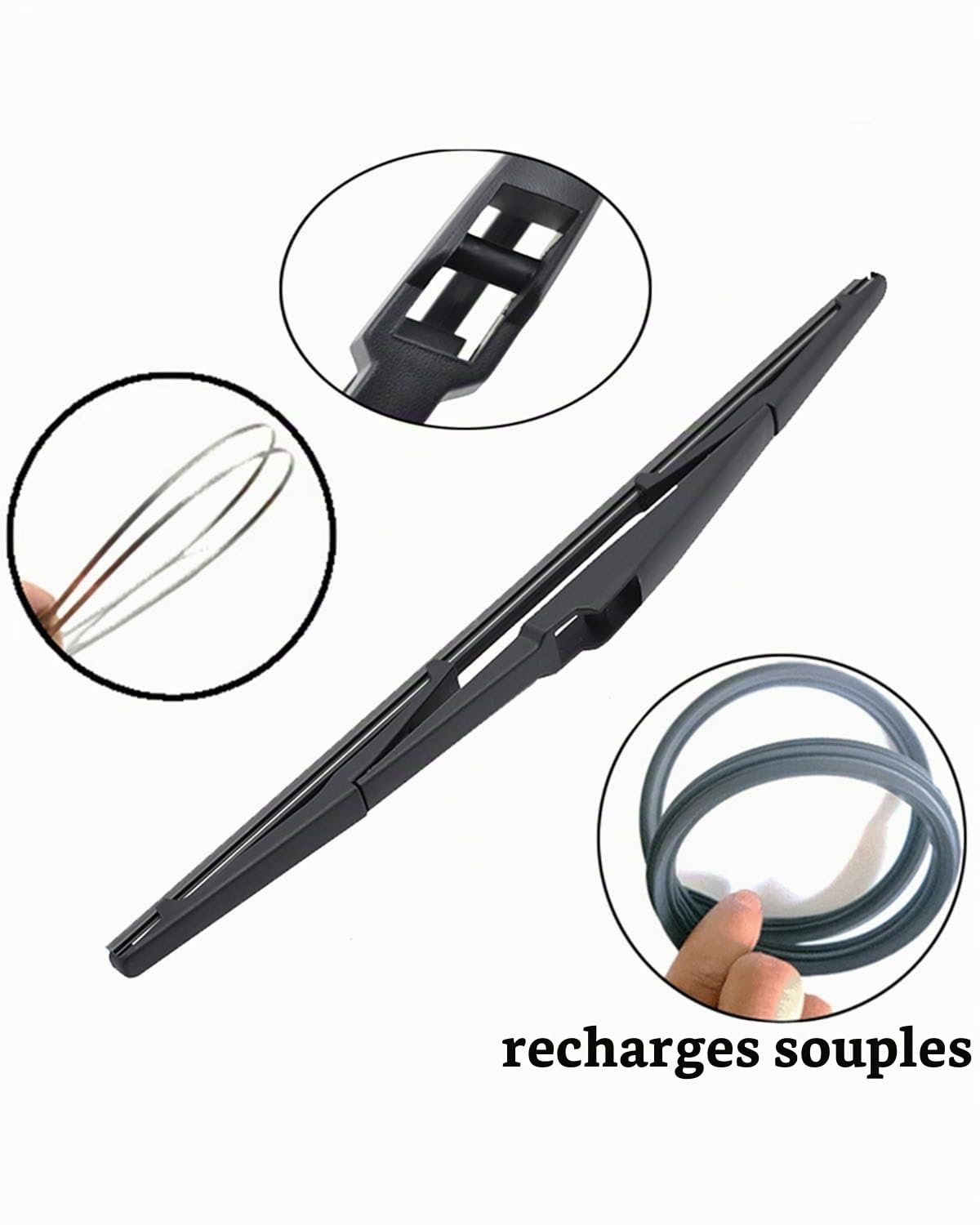 Essuie-glaces MOZbatte pour Toyota C-HR CHR 2016-2023, jeu avant et arrière, 66 cm + 41 cm + 36 cm, conduite à gauche, remplacement