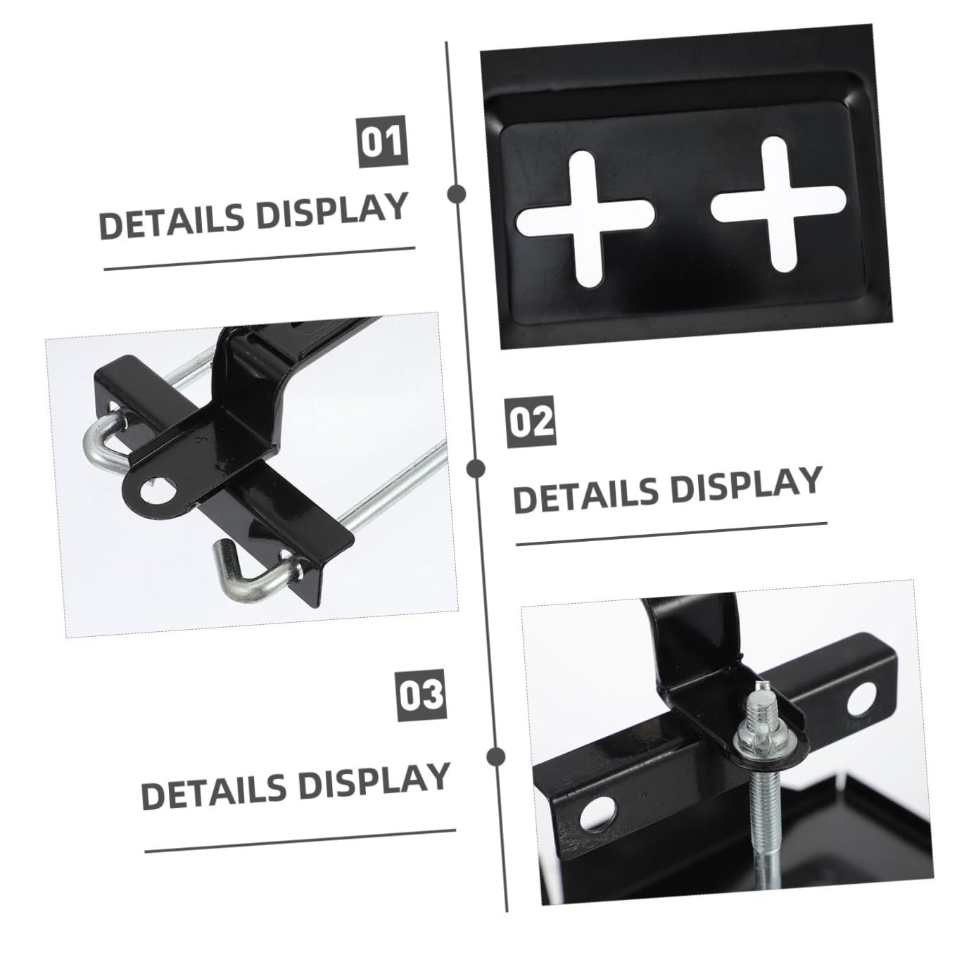 Support de Fixation de Batterie de Voiture Lot de 1 Set de Set, en Fer