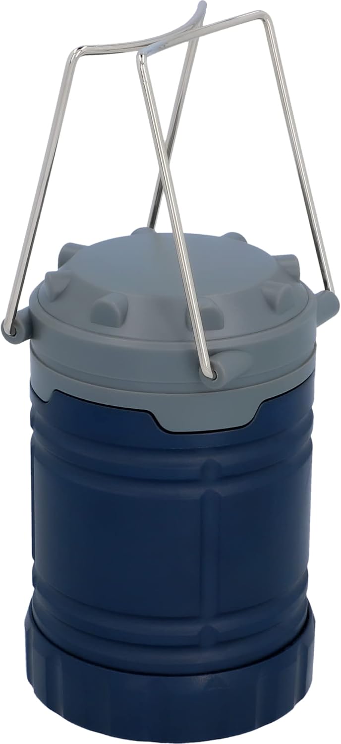 Cartrend 10687 COB Mini LED Extendable Camping Lantern in its compact, collapsed form.