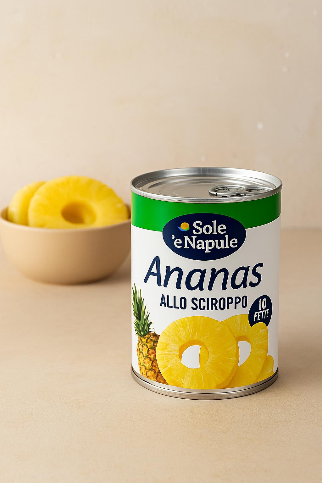 Ananas a Fette allo Sciroppo – 12 Lattine da 565g – 10 Fette per Lattina – Frutta Tropicale in Sciroppo Leggero – Pronte da Gustare – Ideali per Dolci, Dessert e Ricette Salate