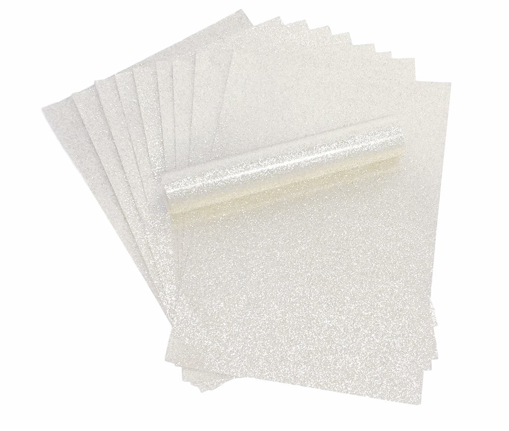 Syntego White A4 Glitter Paper Sparkly Soft Touch Non Shed Thick 150Gsm Paper Pack Of 20 Sheets