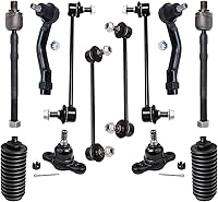 Vista 1 de Detroit Axle - Kit de suspensión delantera de 12 piezas para Hyundai 2005-2009 Tucson, Kia 2005-2010 Sportage, 2 rótulas inferiores, 4 barras