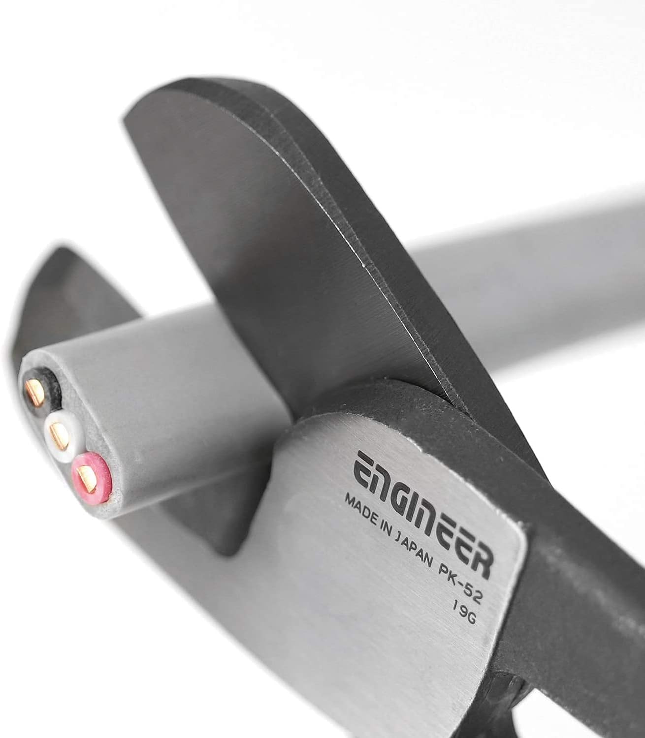 ENGINEER PK-52 Cable Cutters Heavy Duty, Curved Carbon Steel Blades for Cleaner Cuts (Made in Japan)
