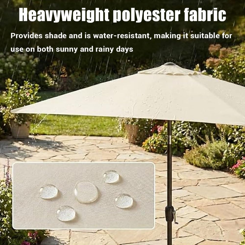 2.5x2.5m 3x3.0m Toldo De Recambio Para Sombrilla Cuadrada, 8 Varillas Tela De Recambio Para Parasol Cubierta De Repuesto De Parasol Jardín Mercado