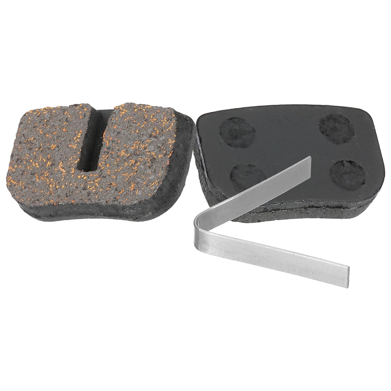 sourcing map Disc Brake Pad 1.08" x 0.72" Semi-Metallic Resin Bike Brake Pads with Spring for BB7 M355 M446 M640 Mountain Road Bikes, Black