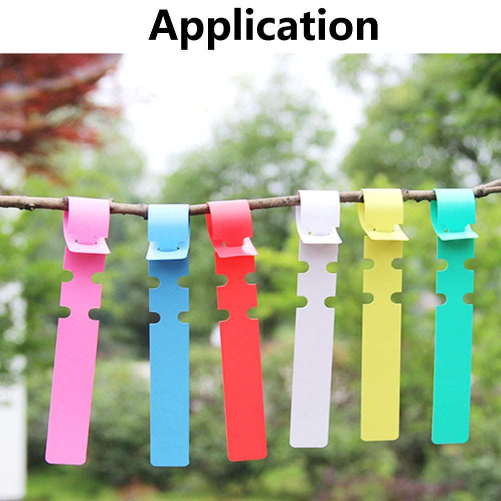 Lot de 600 étiquettes réglables à suspendre pour plantes et étiquettes imperméables, plastique/bois, grande zone d'écriture, réutilisables pour graines, légumes, fleurs