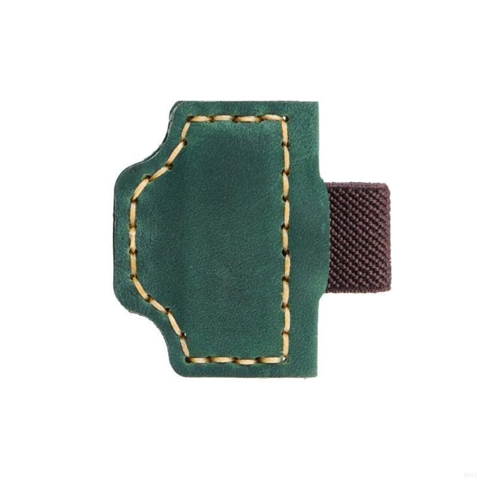 WonJoxel Pen Clip 6PCS Leather Bookmarks with Elastic Pen Holder for Notebook Journal and Planner Vintage Brass Eff(Green)