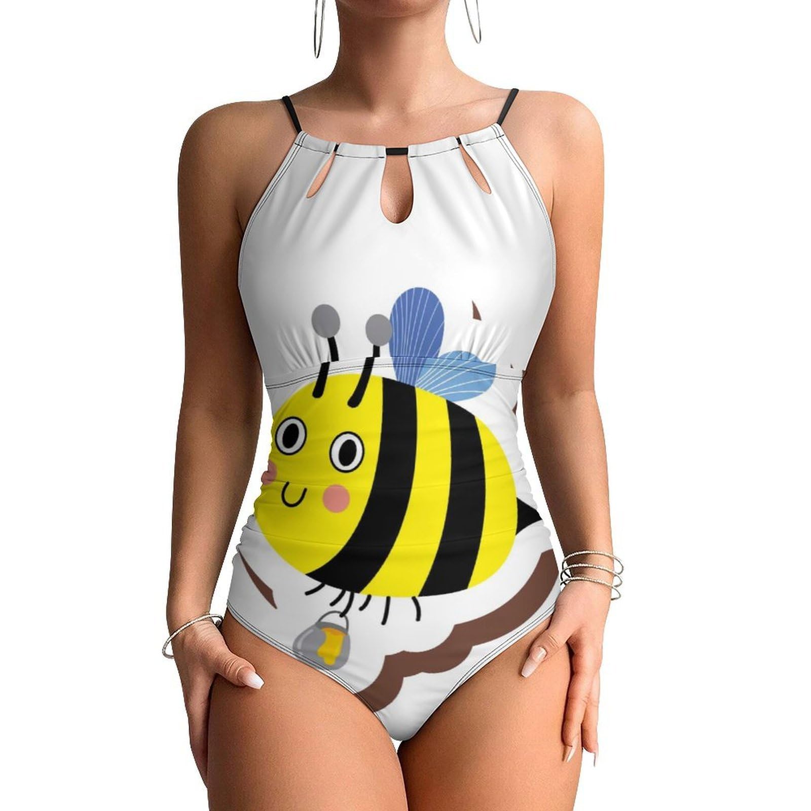 Maillot de bain une pièce Abeille correction silhouette ventre plat - 8