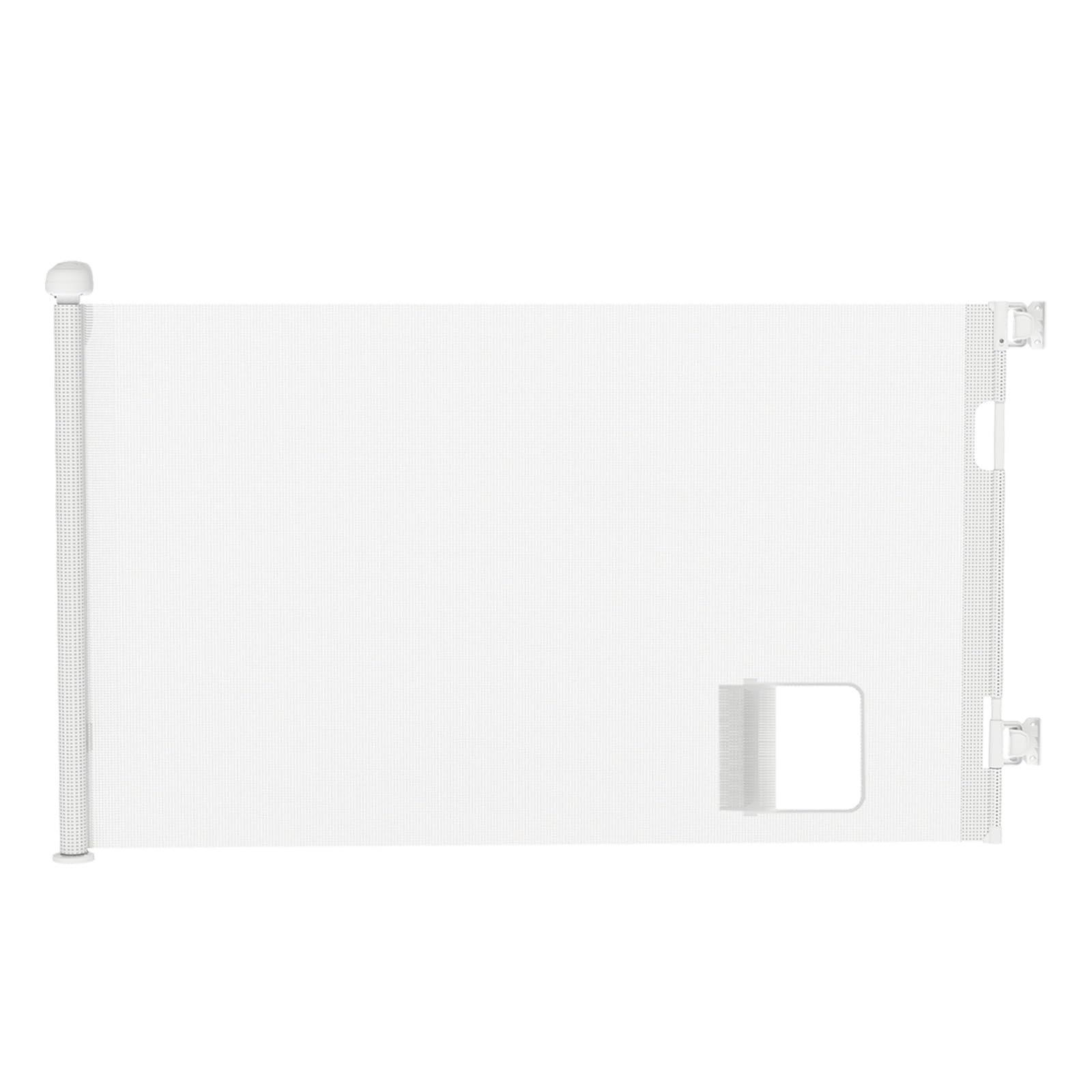 homewell 180cm Treppenschutzgitter Ausziehbare für Babys, Türschutzgitter mit Katzenklappe, Türschutz für Treppen/Türen/Innen & Außen, Einhändig Bedienbar