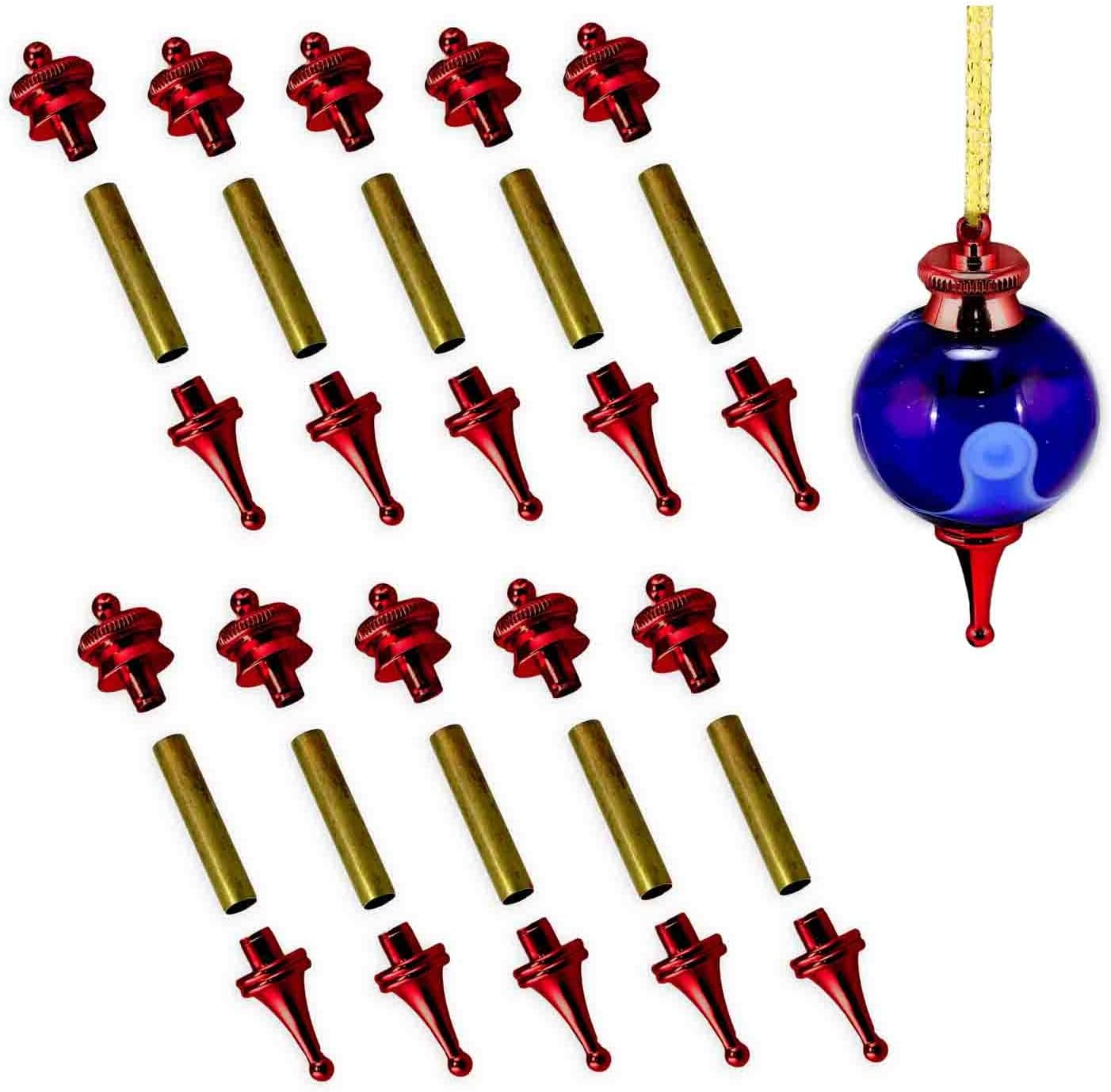 Legacy Woodturning, Classic Ornament Project Kit - Red Finish, 10 Pack