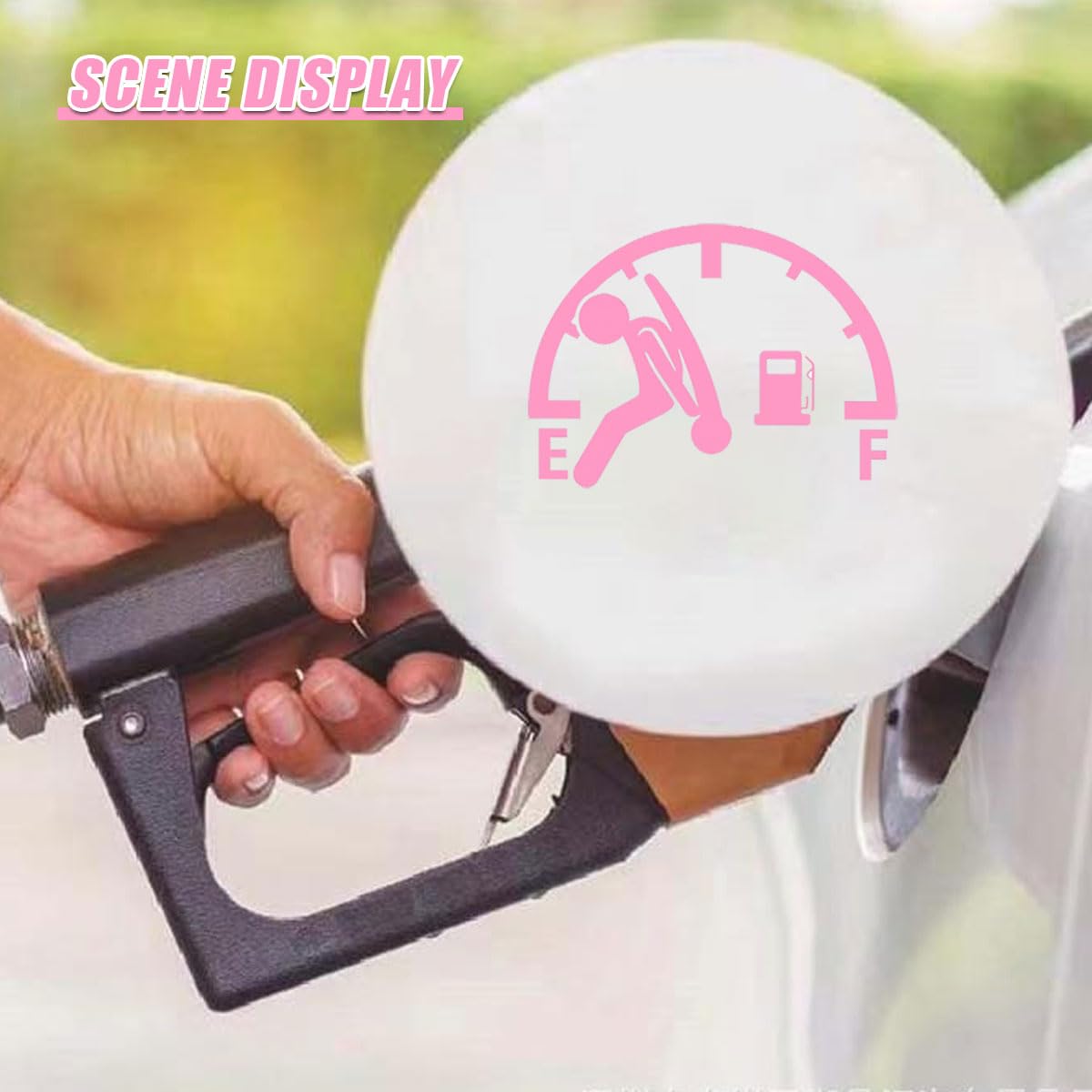 YoRise Funny Car Stickers Waterproof Vinyl Car Fuel Gage Empty Sticker High Gas Consumption Automotive Decals Automotive Exterior — view 3