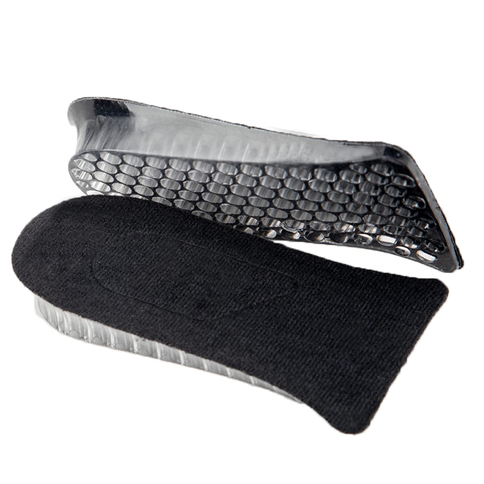 MSKS1 Pair 2cm Height Increase Insole Invisible Gel Heel Half Inserts Shoe Pad for Achilles Tendonitis and Leg Length Discrepancy Suitable for Men and Women Comfortably Without Displacement