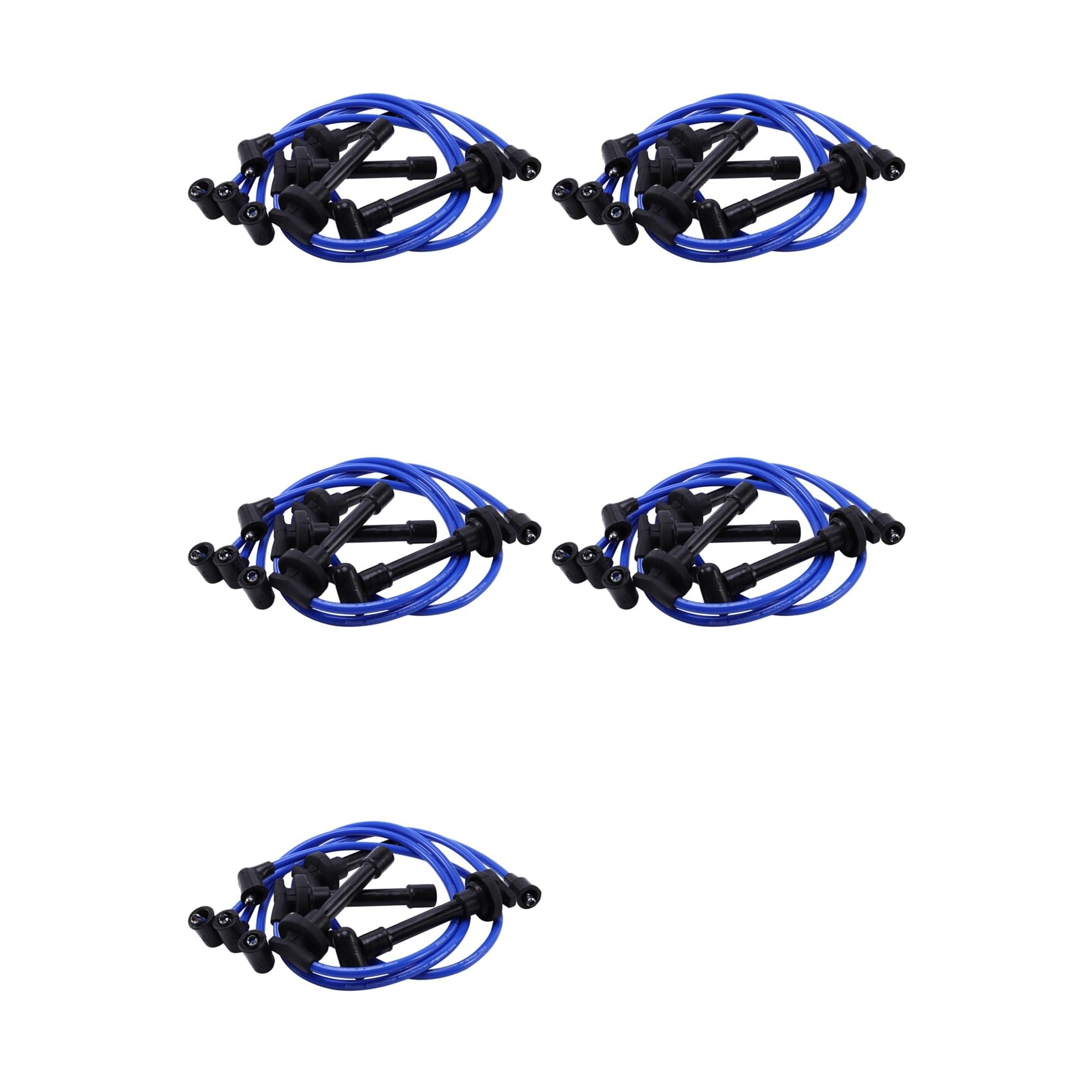 5X 32700-PTO-000 Set Cavi Candela, Accensione Ad Alte Prestazioni per del sol 1992-2002 Blu