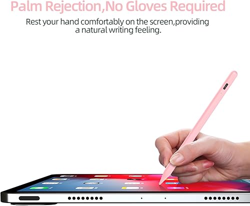 Vista 5 de Lápiz óptico para iPad de 9ª 10ª y 11ª generación con rechazo de palma, lápiz de carga rápida para iPad A16/10/9/8/7/6, para Air 5/4/3/M3, para Pro