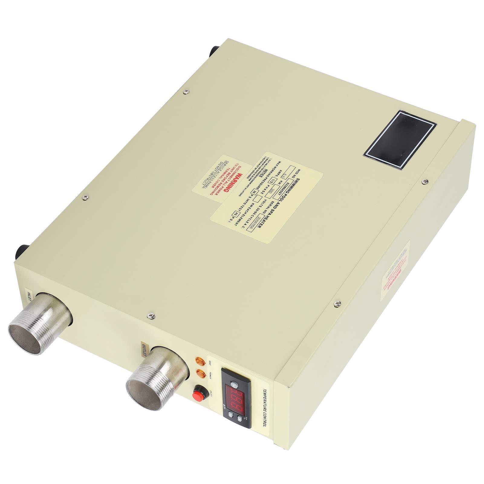 CHICIRIS Elektryczny Podgrzewacz Wody 220 V 5,5 KW Termostat Maszyna Grzewcza do Małych Basenów, Gorących źródeł, Hydroterapii, Trwała Stal Nierdzewna