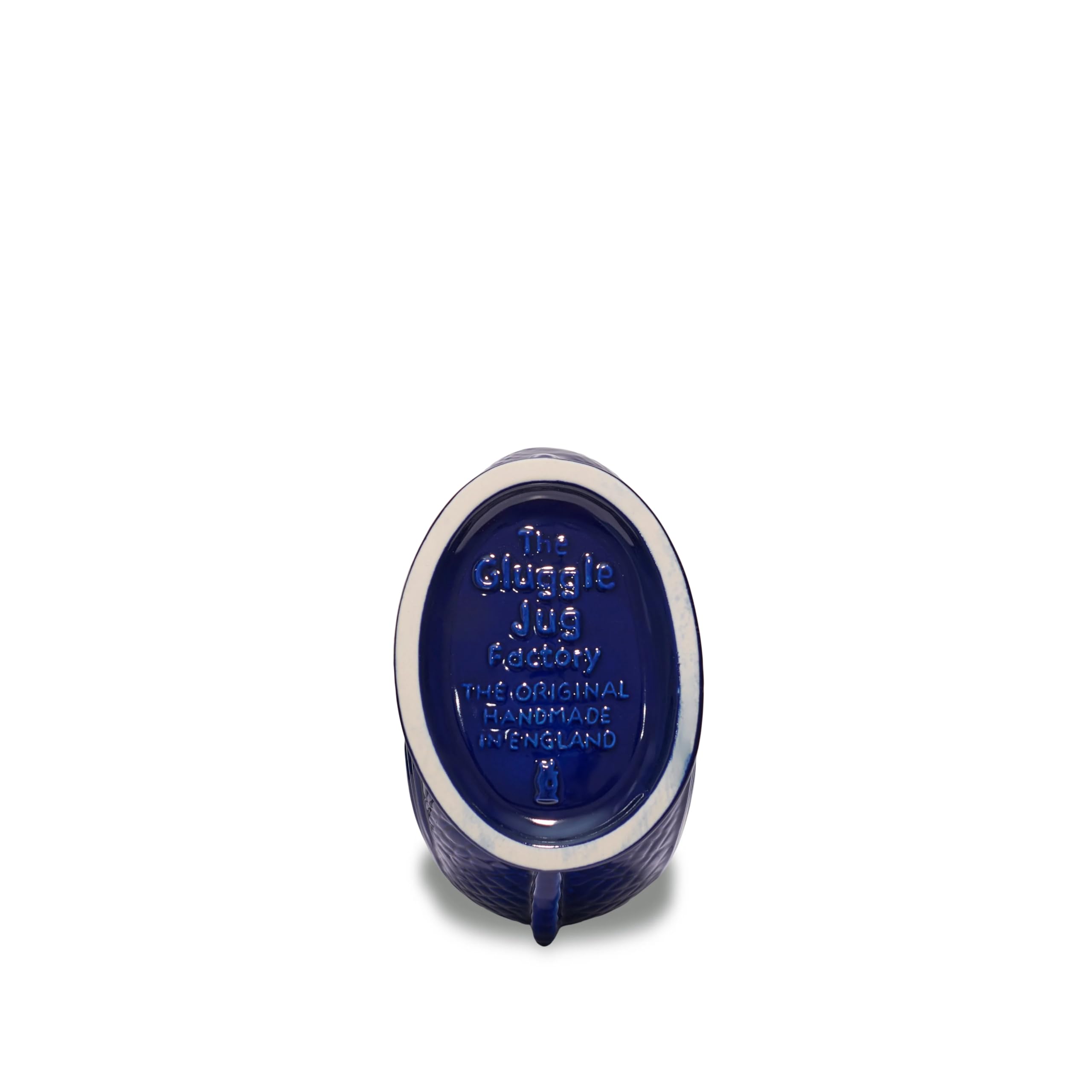 Pichet à glug bleu cobalt XL 28 cm, 1,4 l, en forme de poisson, pour cocktail, vin et gin, carafe à décanter ou vase fabriqué à la main au Royaume-Uni