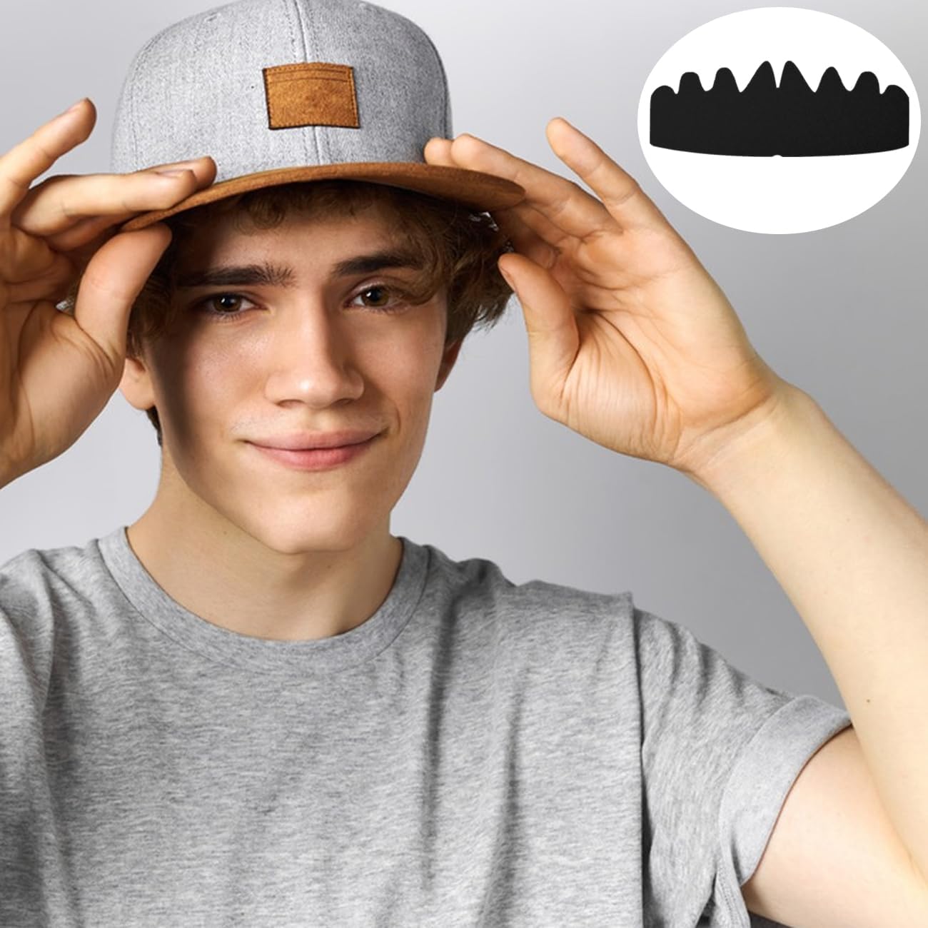 Black Baseball Caps Inserts Flexible Hat Liner Cap Fitter Inserts Felt Hat Sweat Liner Absorbent Sweat Pad Protector Hat