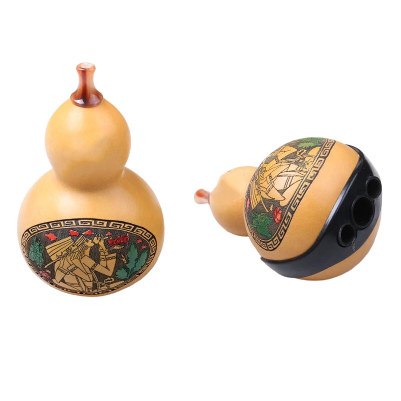 Anfänger Hulusi Flöte Aufführungstyp Redwood Instrumental Hulusi C B-Dur Moll D Traditionelles Musikinstrument(C major protective case)