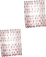 VOSAREA 2 Peças Cortinas Pretas Transparentes Persianas Pretas Cortinas Transparentes Janela Transparente Tule Cortinas Transparentes Saia De Janela Lenço De Porta Cortinas De Janela