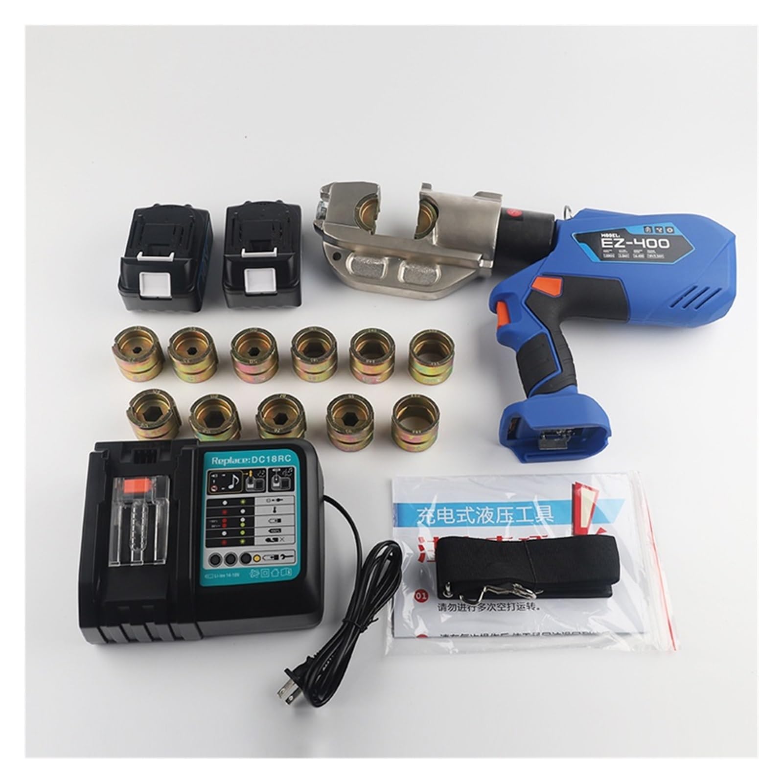 EZ-400 elektryczne hydrauliczne szczypce do zaciskania, akumulatorowe szczypce hydrauliczne akumulatorowe narzędzie do zaciskania kabli elektrycznych 16-400mm² Wygodny uchwyt