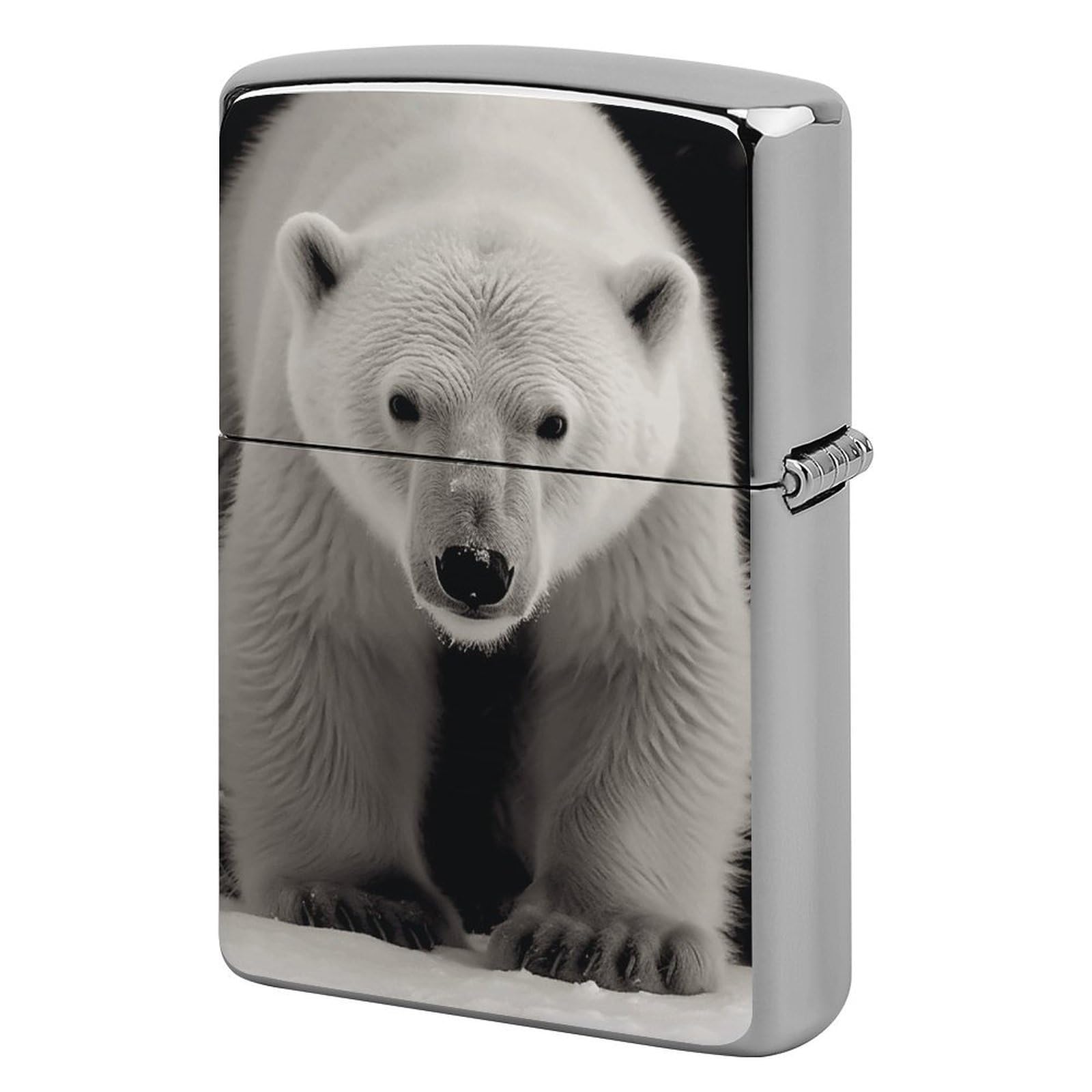 Polar Bear Lighter Case for Men, Personalized Lighter Cover for Valentine's Day Gifts, Flip-Top Lighters Shell for Outdoor, Portable Lighters Protective Sleeve