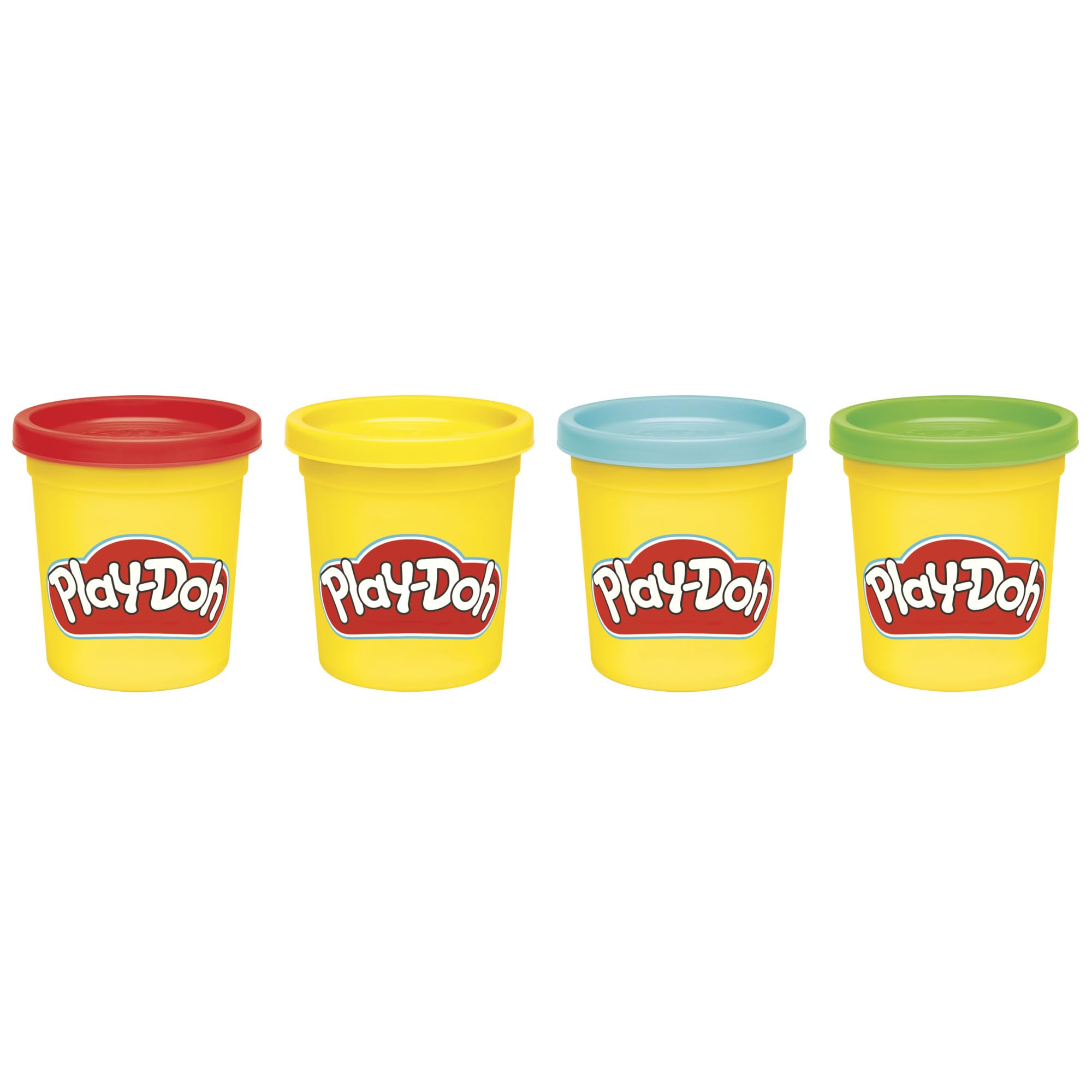 Czteropak ciastoliny Play-Doh w klasycznych kolorach w tubach po 85 gramów