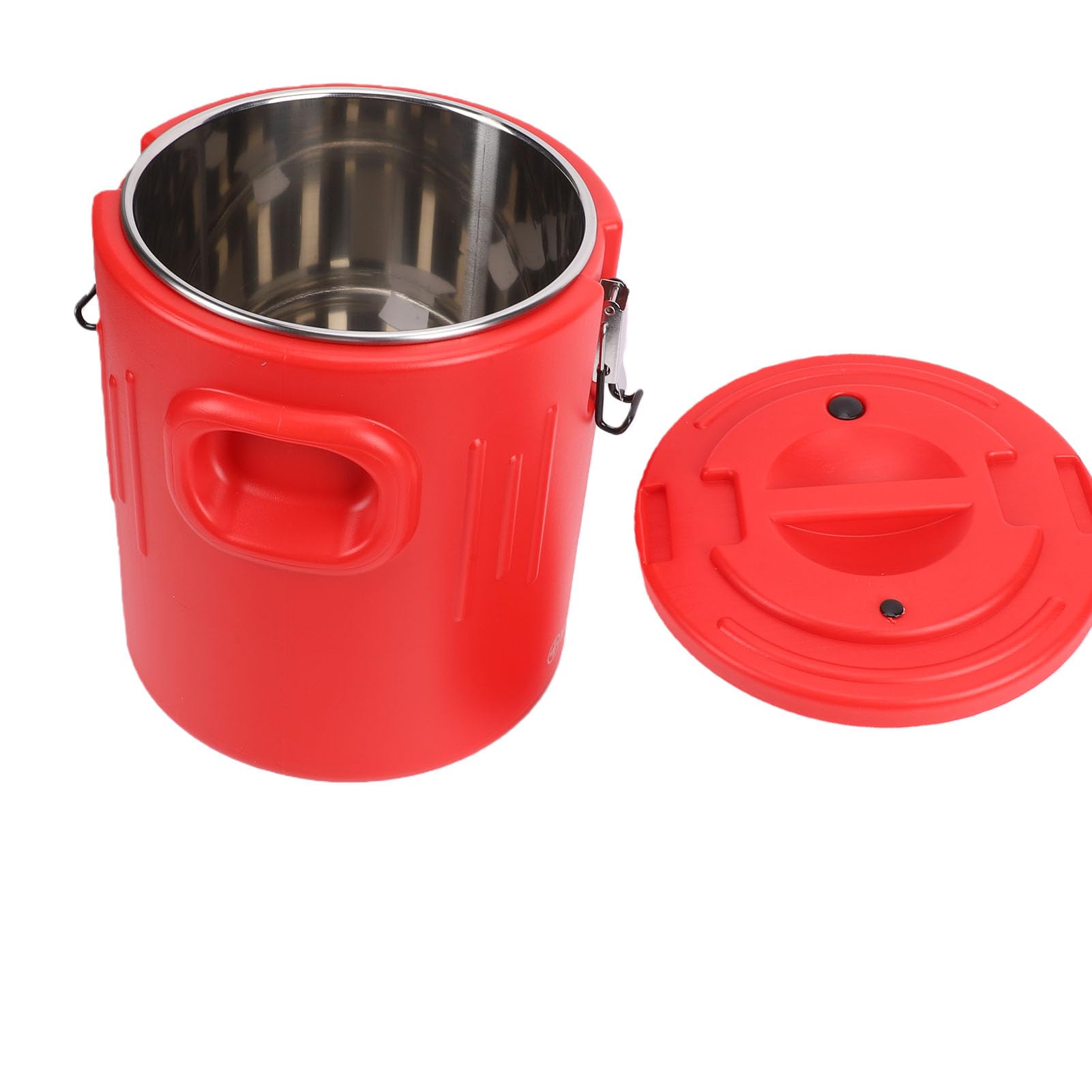 ViaGasaFamido Contenitore per Alimenti Coibentato con Guarnizione a Tenuta Stagna e Maneggevolezza Ergonomica Perfetto per i Pasti in Famiglia Secchio Portatile in Acciaio Inossidabile Rosso 20 Litri