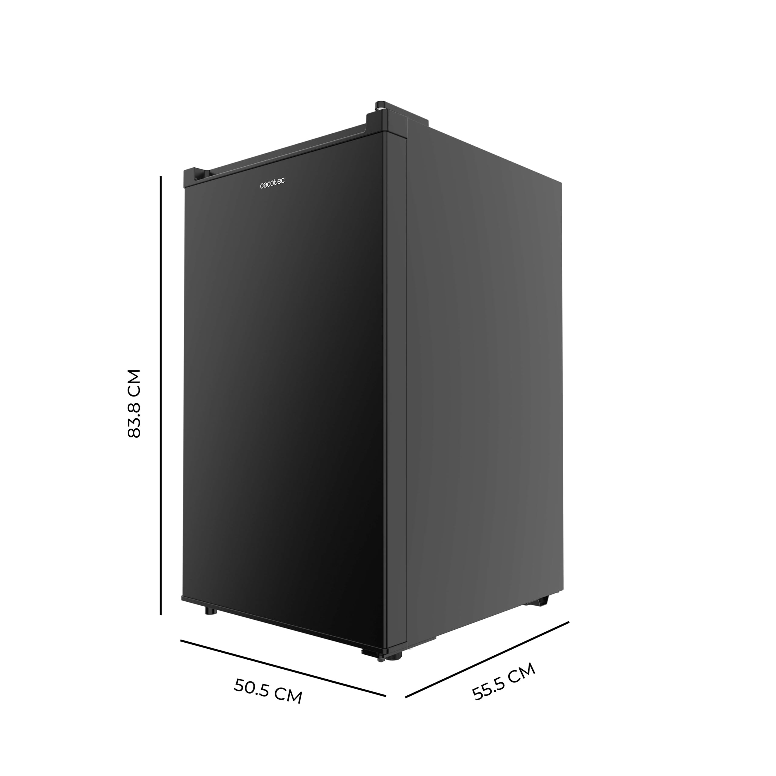 Cecotec Mini Frigorifero Bolero CoolMarket TT 114L Black. Capacità 114 L, Classe Energetica E, Porta Reversibile, Conservazione Ottimale, Luce LED, Controllo Meccanico, Humidity Box, Funzione Defrost