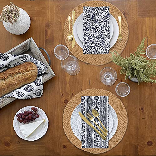 Shacos Small Round Natural Jute Placemats 12 Inch Set Of 4 Place Mats Heat Resistant Trivets For Hot Dishes Pans Pots Rope Braided Thick Table Mats Potholder Mats (Jute Brown, 12 Inch) #TOP7