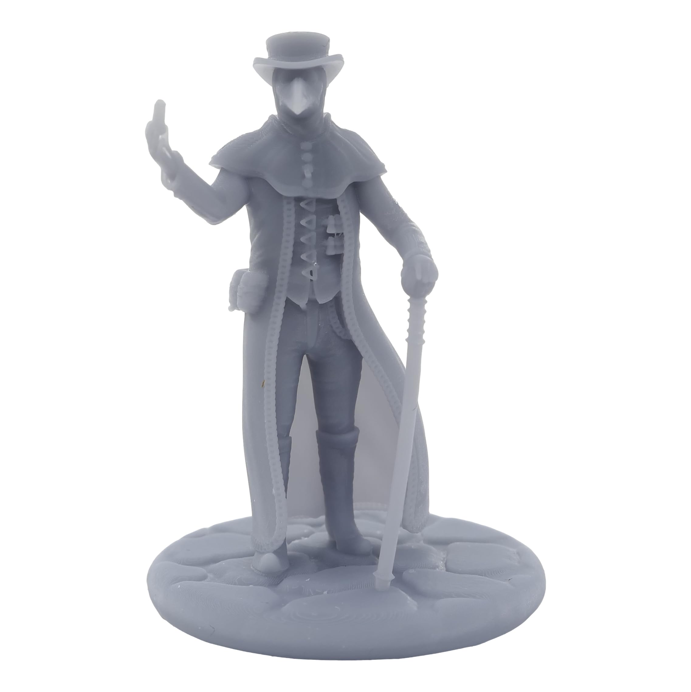 28mm/32mm Scale Male Plague Doctor Paintable Miniature for Tabletop (Base, 28mm scale)