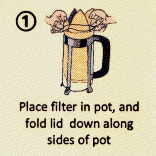 Caffi Paper Coffee Filters for 4 to 8 Cup French Press - 4 Packages image 3