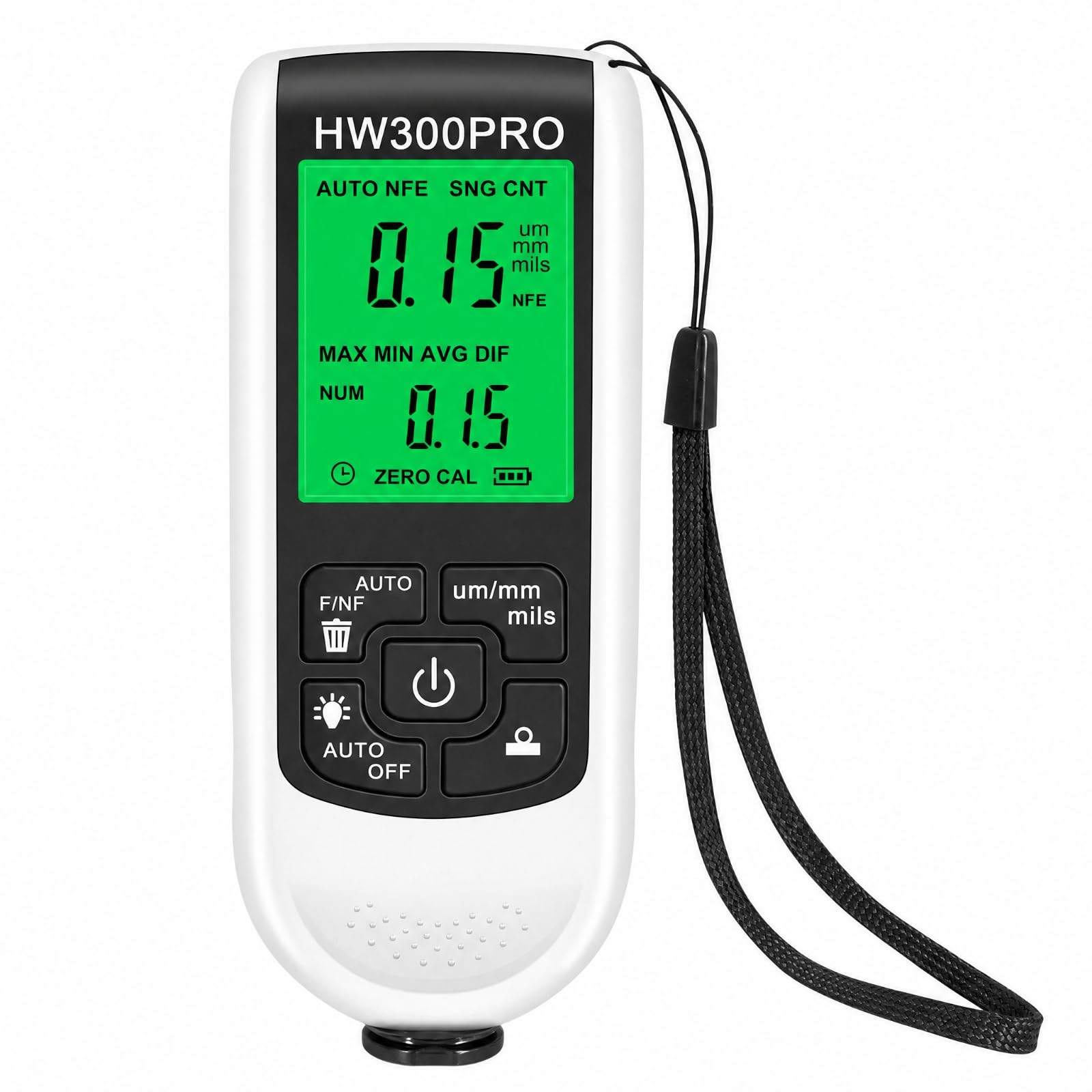 Sharplace Medidor Digital Espesor Recubrimiento HW300PRO Compacto Probador Grosor Revestimiento Profesional para Mantenimiento en Campo,