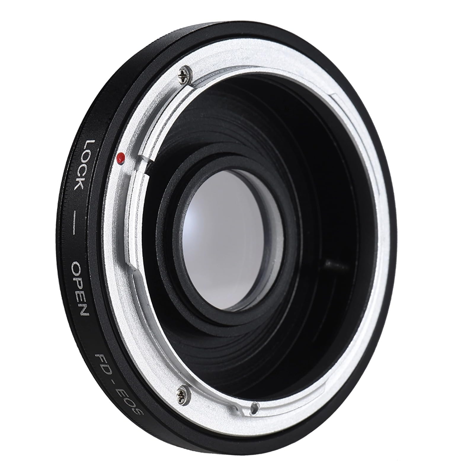 Bague d'adaptation FD-EOS pour monture d'objectif avec mise au point en verre optique Infinity pour appareil photo FD vers EOS EF - Contrôle manuel de l'exposition - Alliage de cuivre et d'aluminium