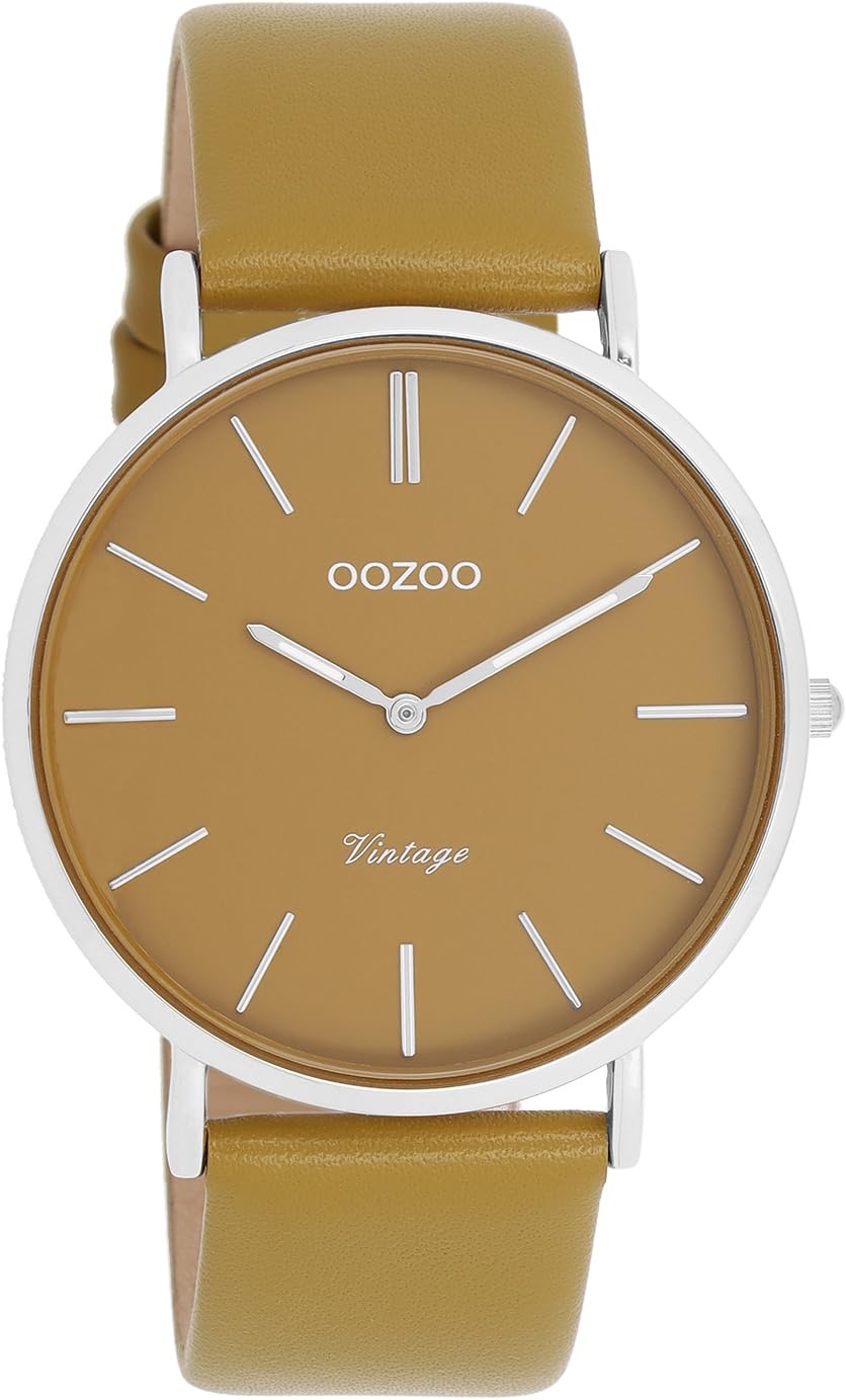 Oozoo Orologio vintage da donna – Orologio da polso da donna con cinturino in pelle 20 mm – analogico da donna