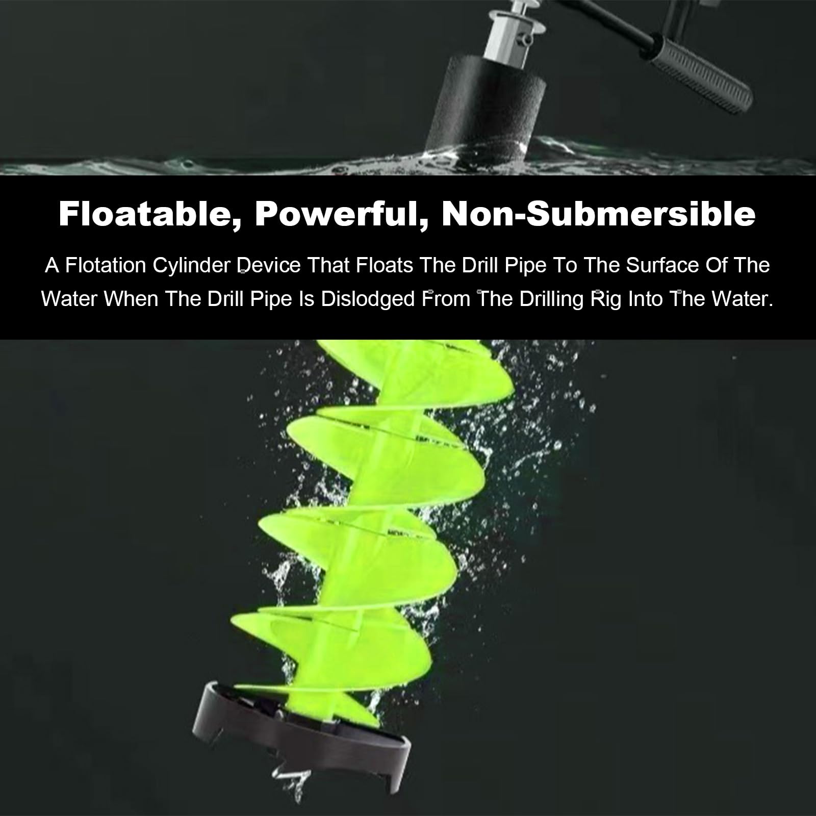 Eisbohrer zum Eisangeln – 8 Zoll Nylon-Eisbohrer mit Elektrischer Corless, Positionierungs- & Handbohrer, Bohrstangenhöhe 75cm für Eisgraben