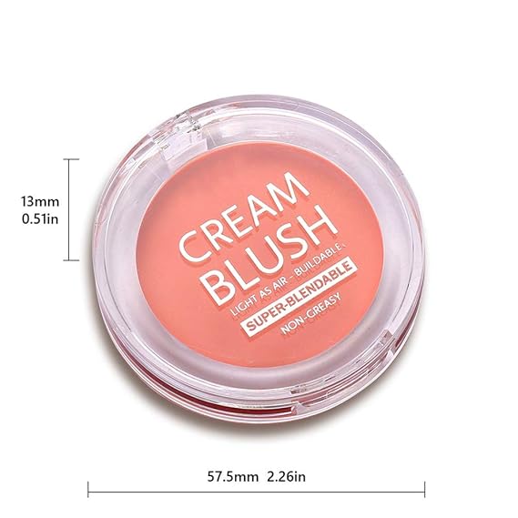 Super Blendable Blush Cream Non-greasy Lightweight Long Lasting Face Cheek Blushes Cream