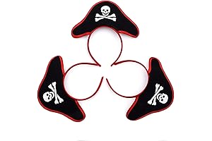 BinaryABC Pirate Hat Headband - Halloween Masquerade Cosplay Costume