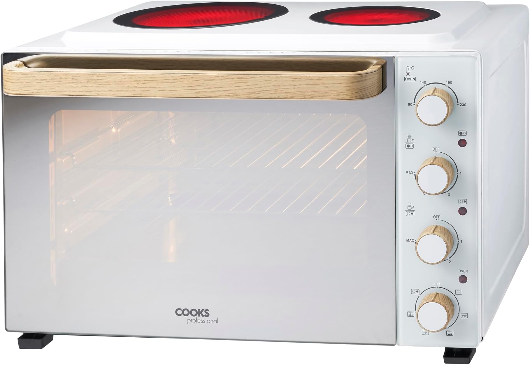 Cooks Professional Mini Oven with Ceramic Hobs Energy Efficient
