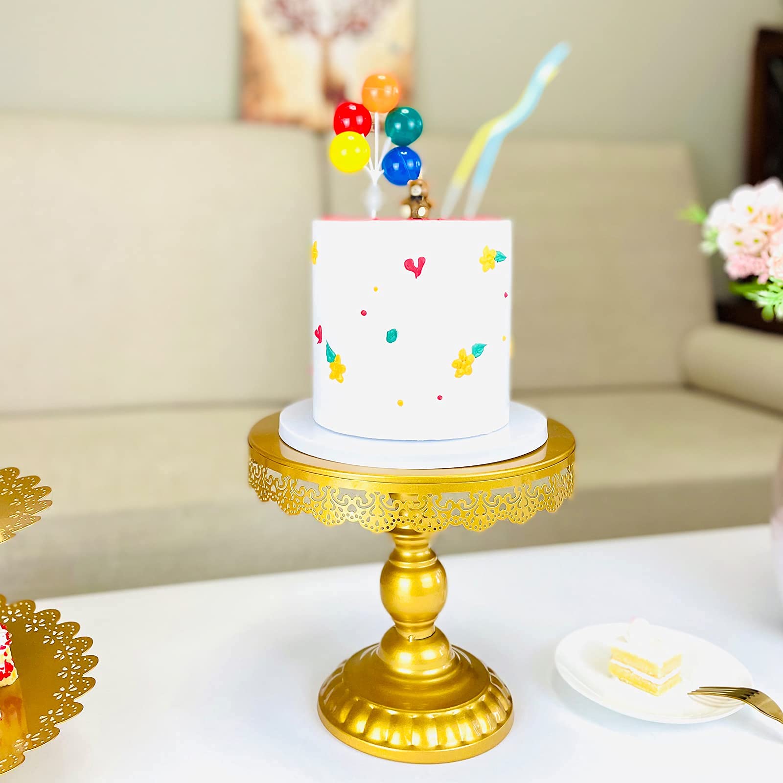 Juego De 5 Soportes Para Tartas De Cartón Dorado (20 Cm Y 22 Cm) - Ideales Para Catering Y Decoración