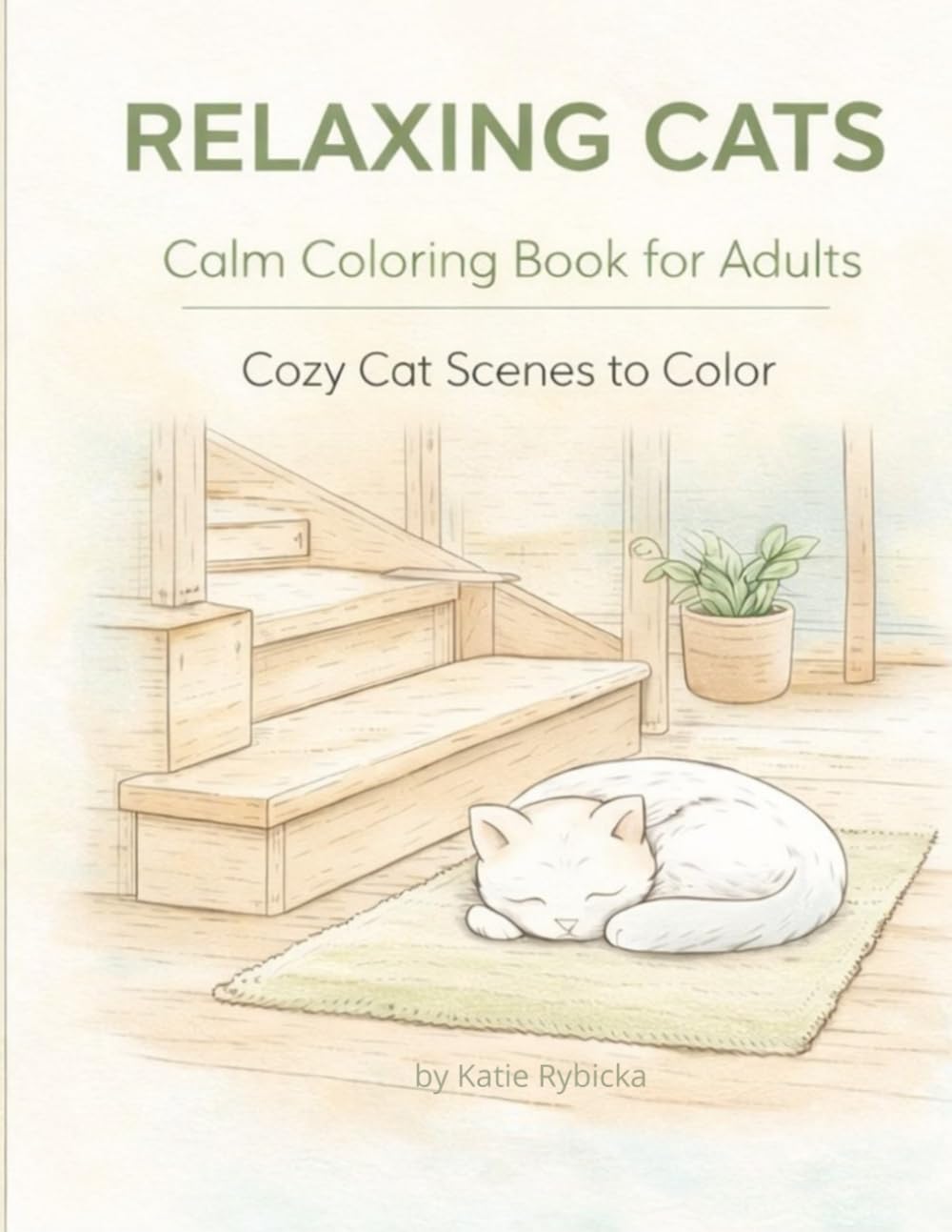 Relaxing Cats: Calm Coloring Book for Adults