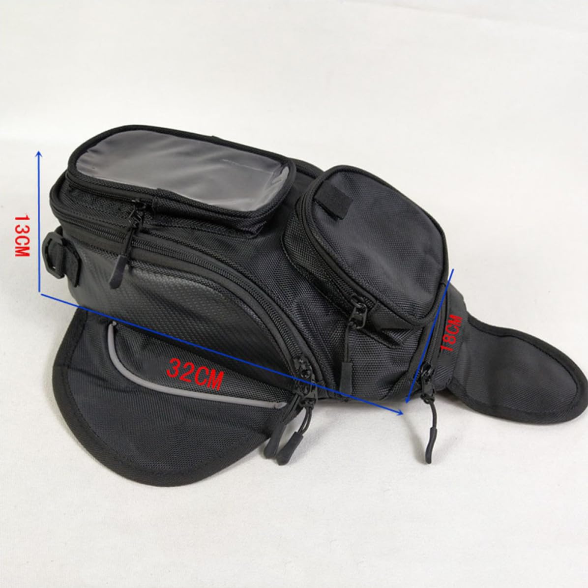NUOBESTY Borsa da Serbatoio Moto Magnetica Nera in Oxford, Organizer