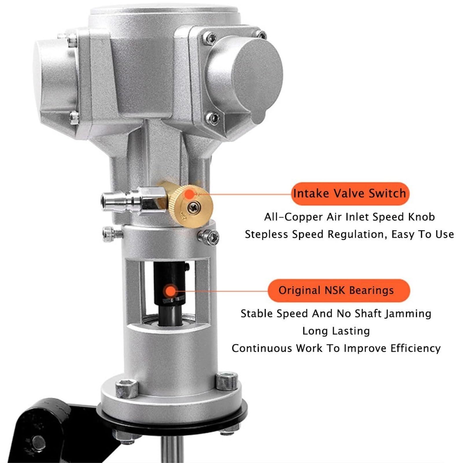 Miscelatore pneumatico for impastatrice Agitatore Battitore di vernice Miscelatore d'aria Miscelatore di vernice Agitatore di miscelazione(50gallons)