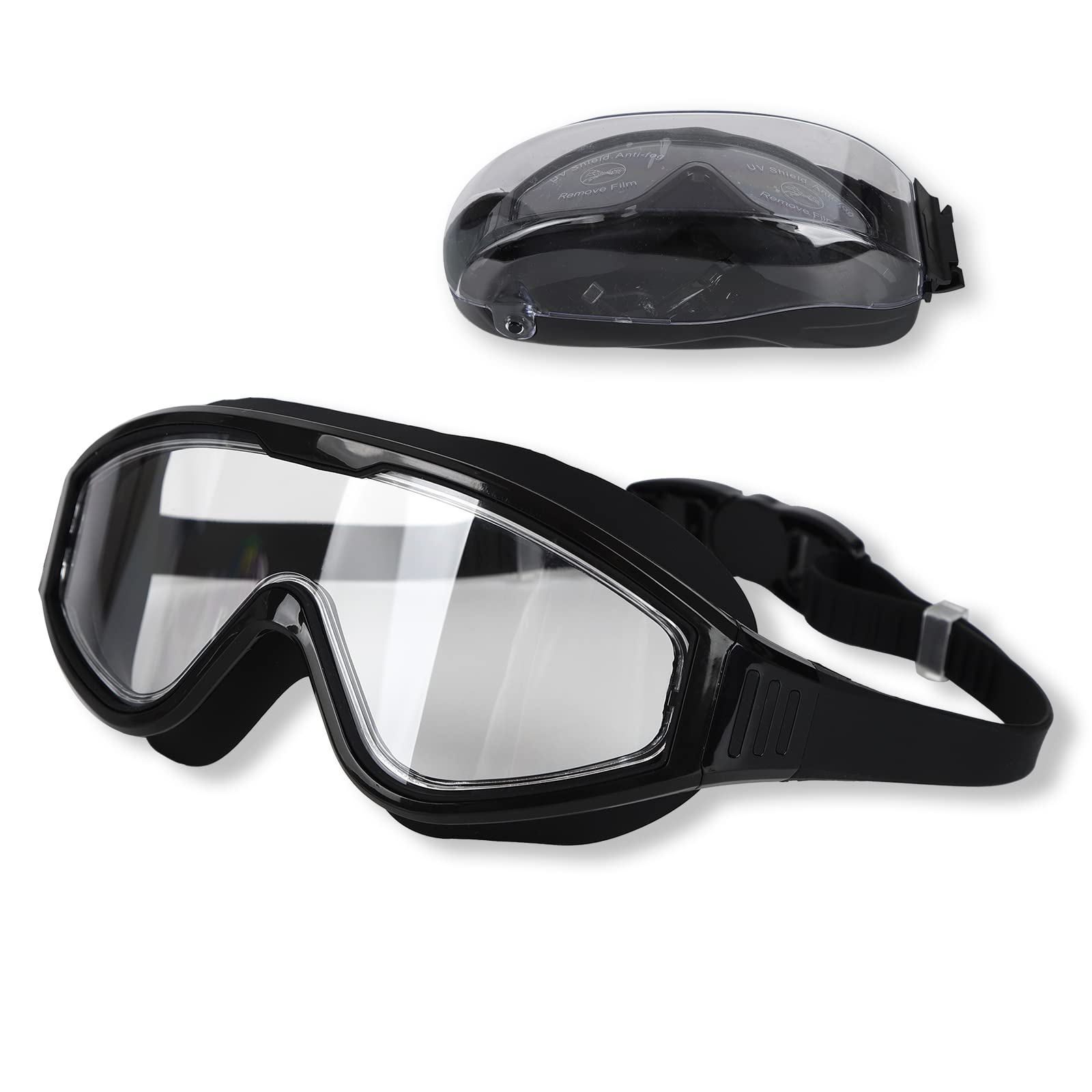 Swimming Goggles for Adult Junior Men Women,Swim Goggles Anti Fog UV Protection No Leaking,with Storage Case,Clear Vision,Adjustable Silicone Strap Full Protection Silicone Swim Goggles