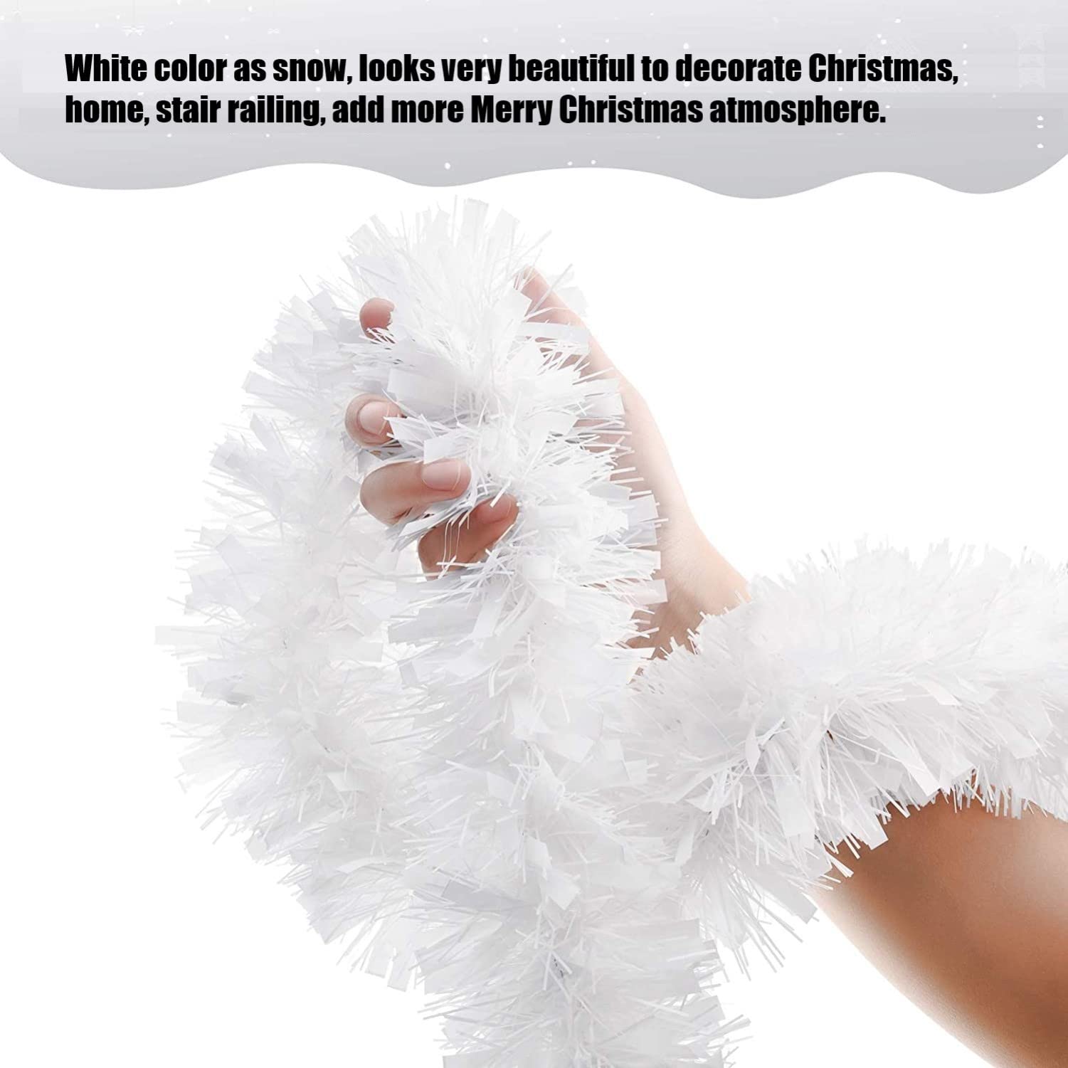 Guirlande Noël Blanc Neige 10m LATERN - Décorations Brillantes Pour Sapin Et Maison