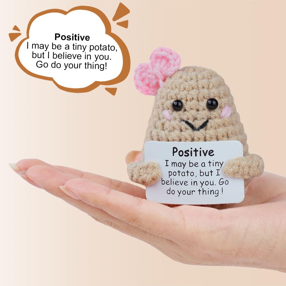 Aolso Mini Giocattoli di Patate,Bambola di Patate Divertente, Miss Bambola di Lana di Patate, Maglieria Potato, Ufficio Decorazione, Peluche Bambola per Regali di Compleanno