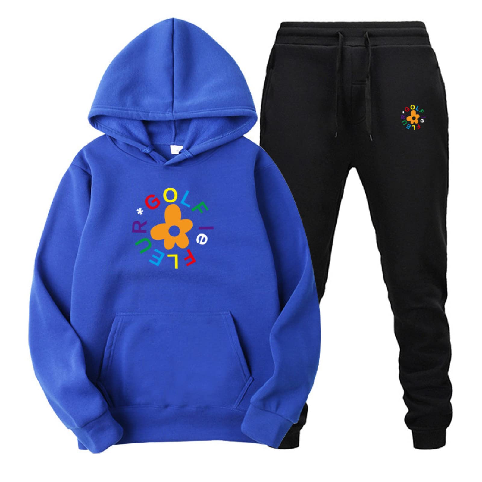 Sweat à capuche imprimé manches longues coupe unisexe confortable taille L