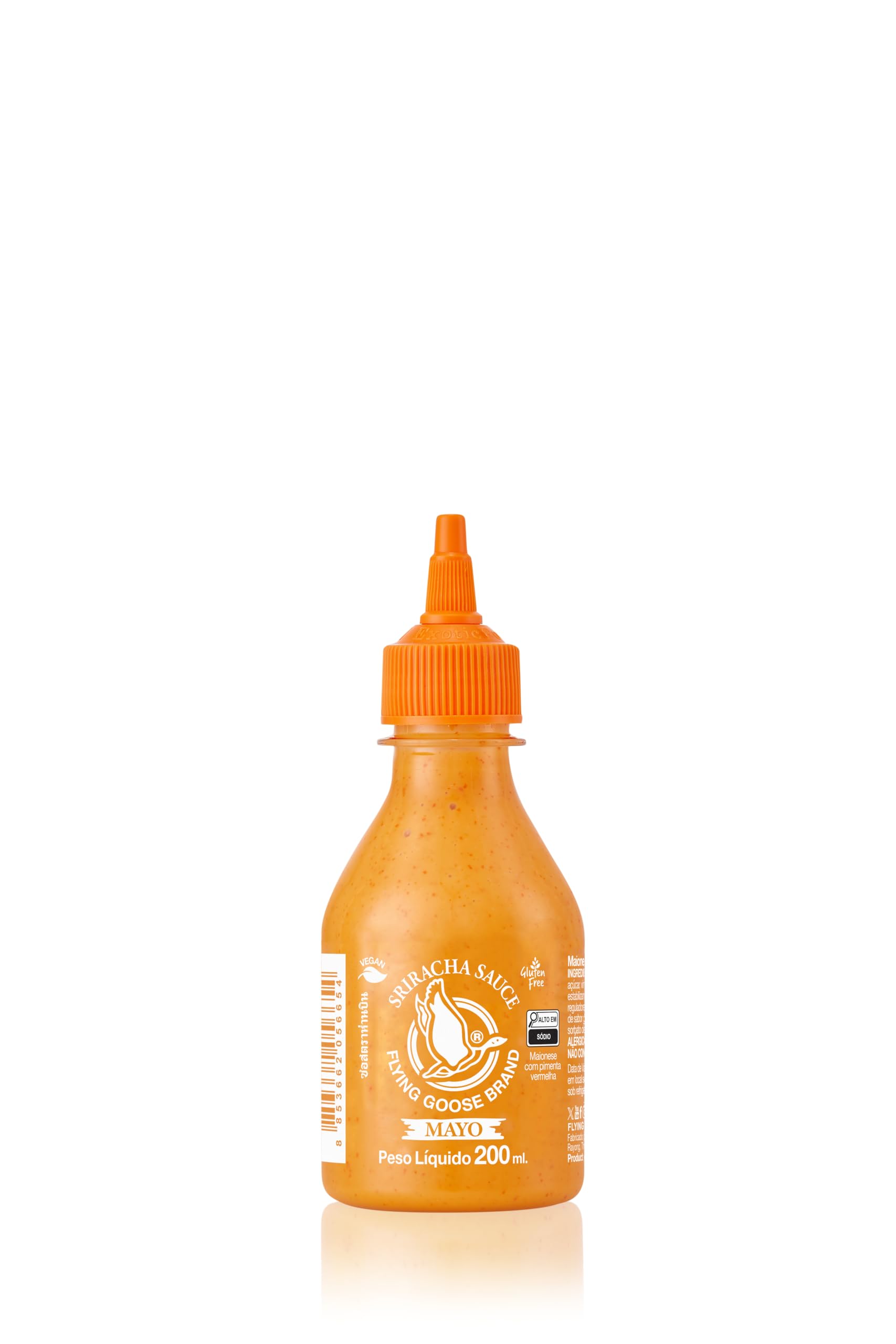 Flying Goose Sriracha Mayo Sauce • Vegan • Gluten Free, 6.76 fl oz ℮ 200 ml ℮ 220 g