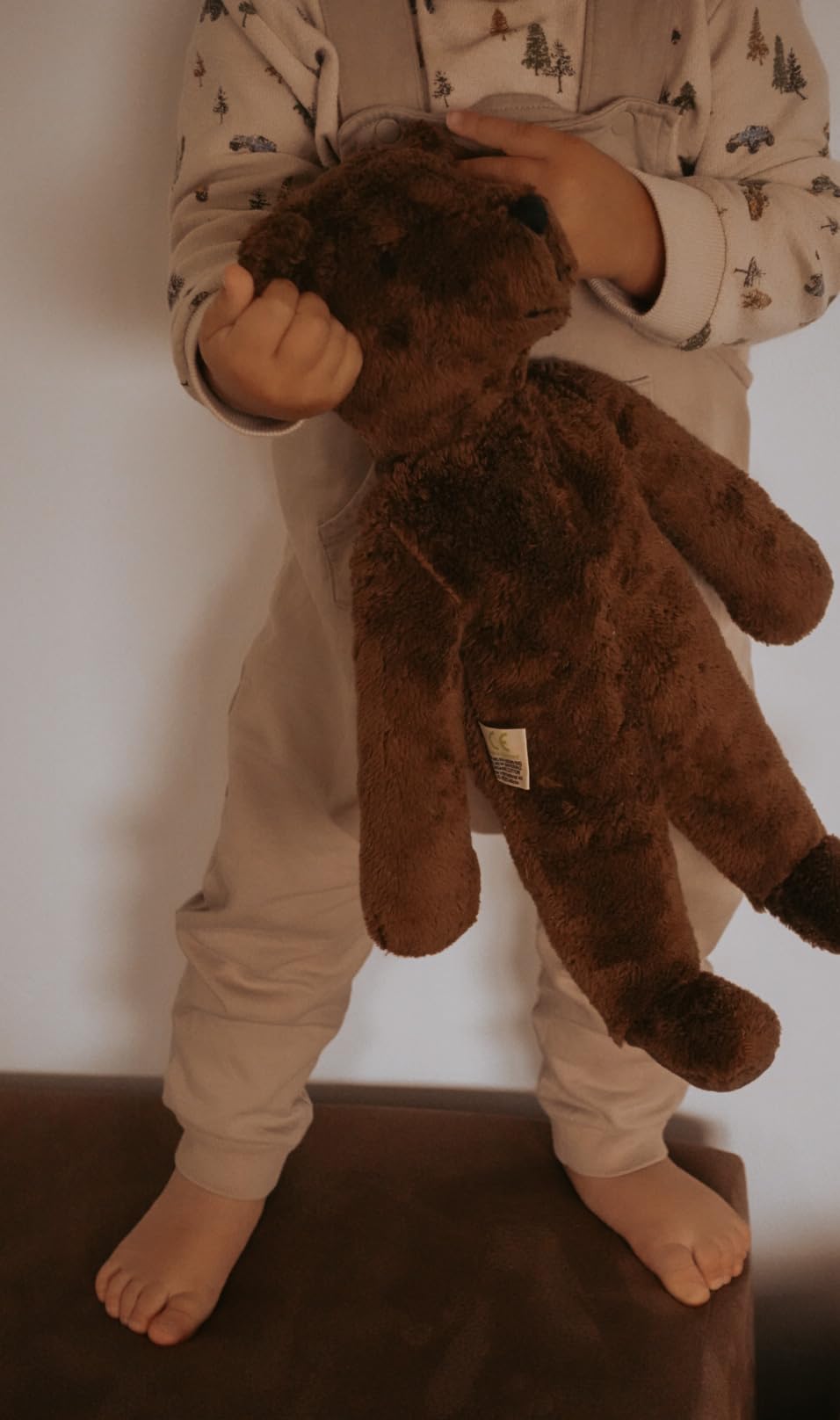 SENGER Schlenker Bär, groß – Kuscheltier & Stofftier aus Bio-Baumwolle, handgefertigt, GOTS-Zertifiziert, weicher Kuschelfreund für Babys und Kinder, Braun